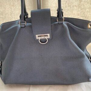 Salvatore Ferragamo slate grey handbag